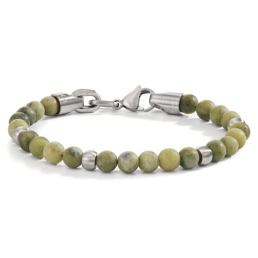 Armbånd Rustfrit stål Jade grøn 19 cm Ø6.5 mm