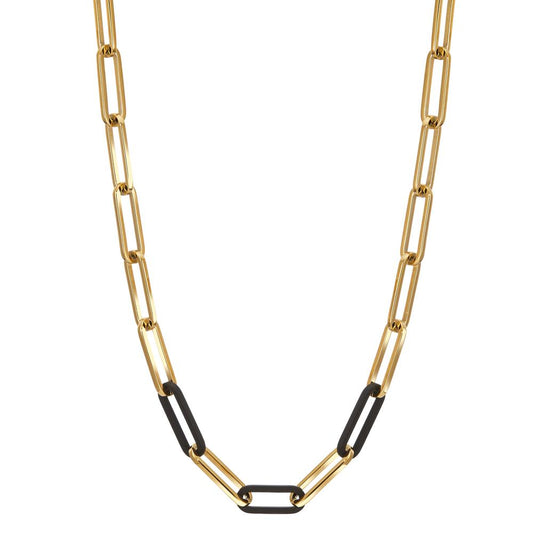 Collier Rustfrit stål, Kulstof IP belagt 45-48 cm