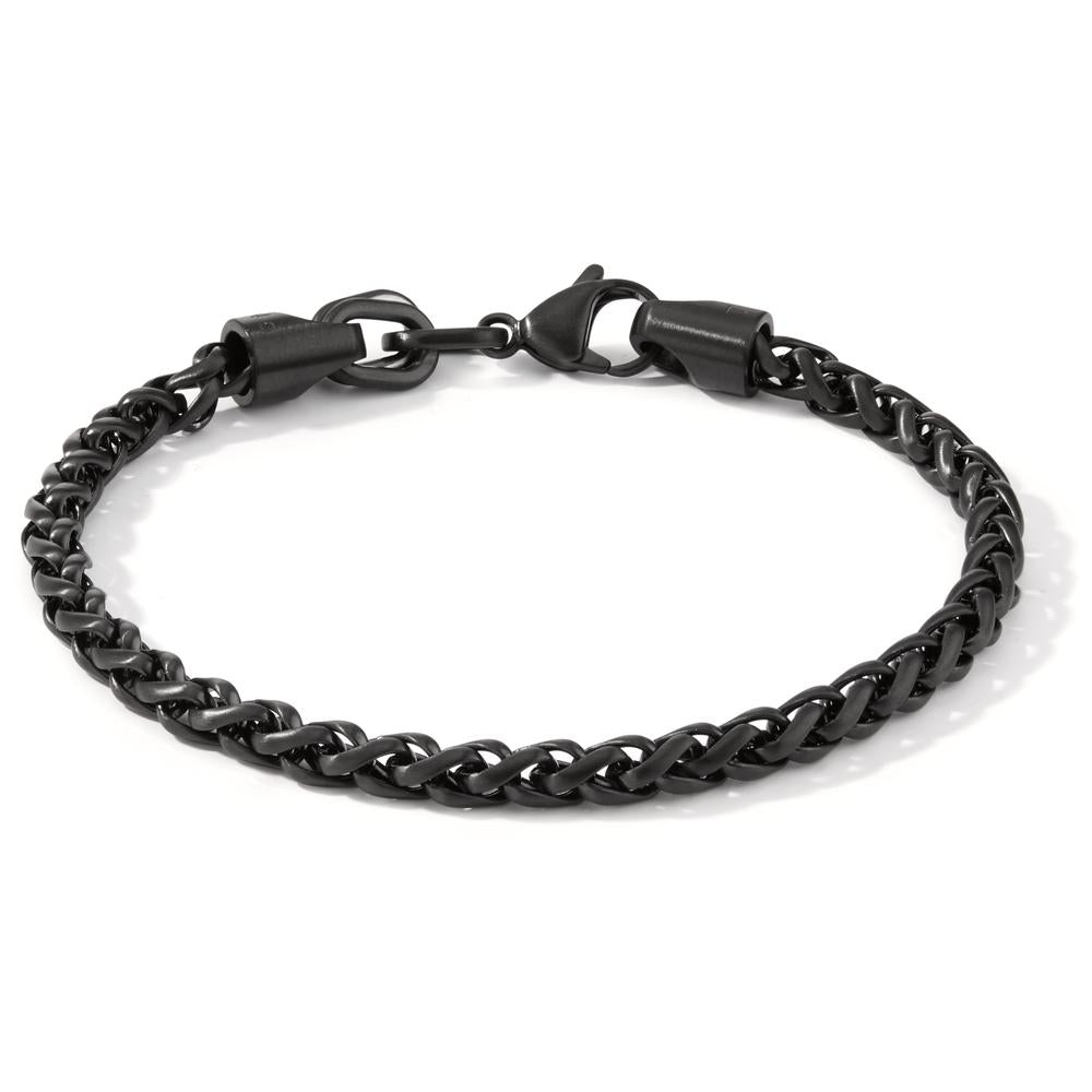 Armbånd Rustfrit stål sort IP belagt 21 cm Ø4.5 mm