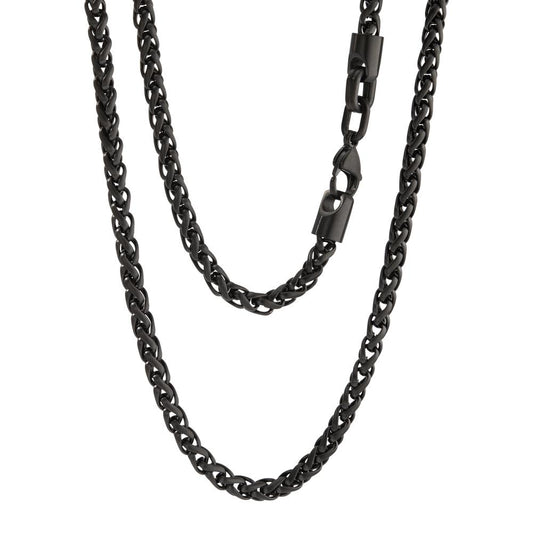 Collier Rustfrit stål sort IP belagt 50 cm Ø4.5 mm