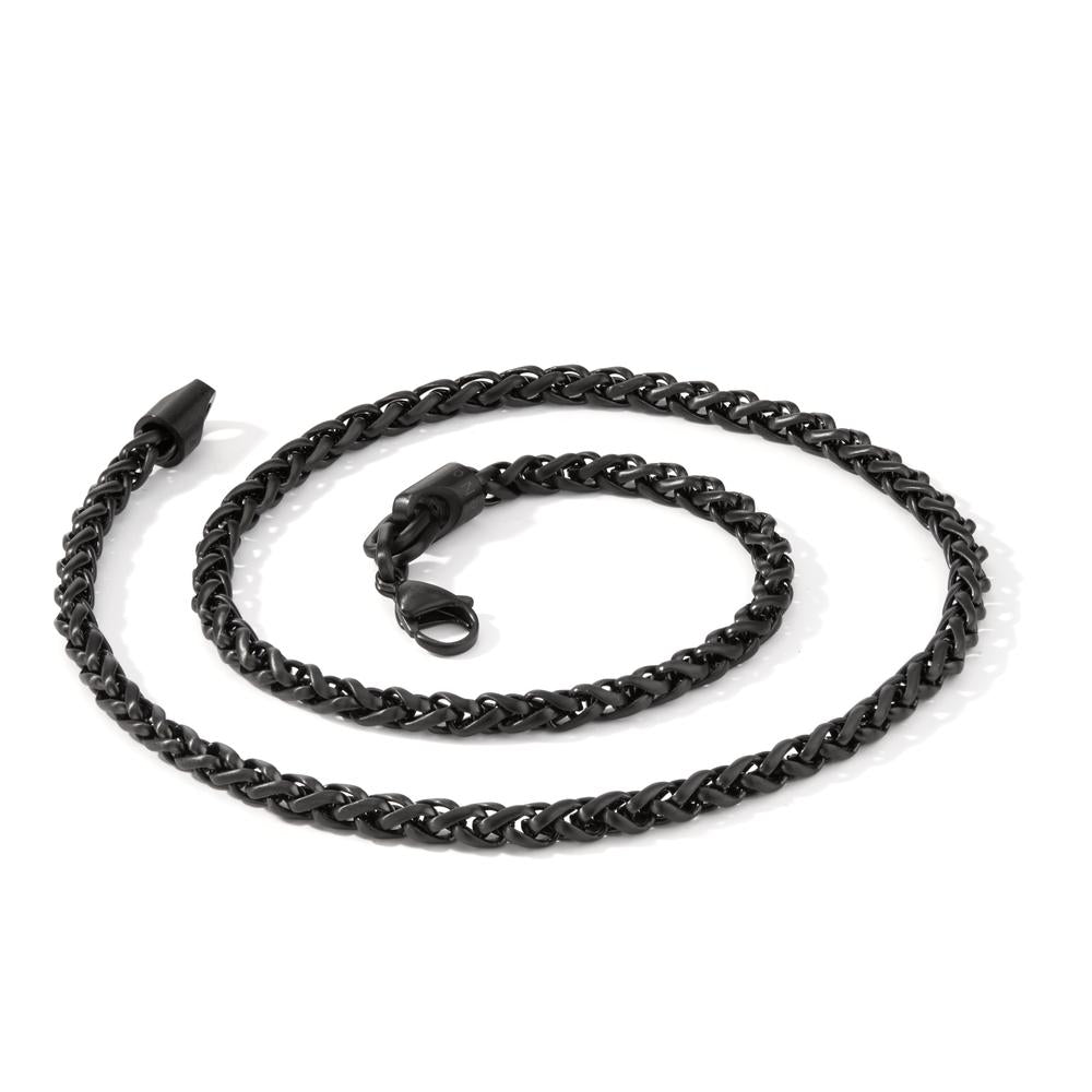 Collier Rustfrit stål sort IP belagt 50 cm Ø4.5 mm