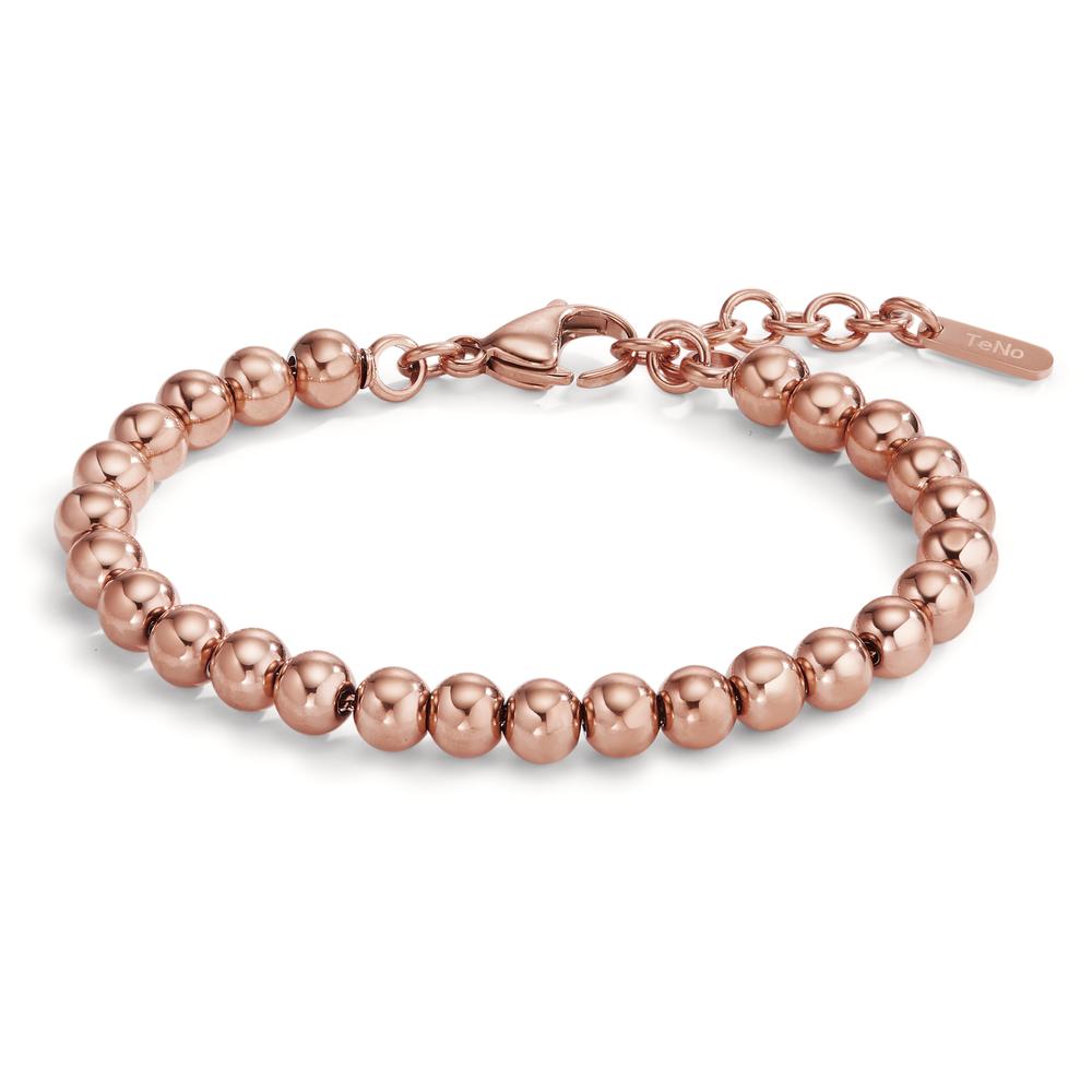 Armbånd Rustfrit stål rose IP belagt 16.5-19.5 cm Ø6 mm