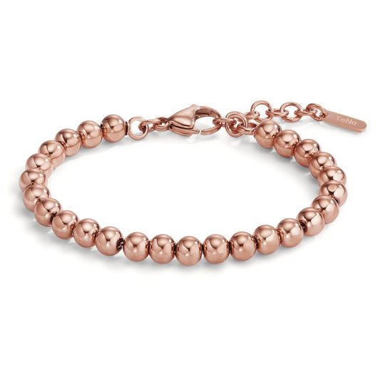 Armbånd Rustfrit stål rose IP belagt 16.5-19.5 cm Ø6 mm