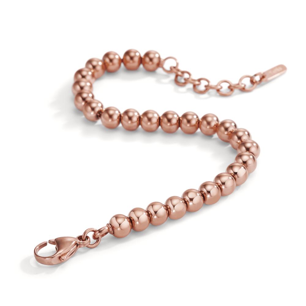 Armbånd Rustfrit stål rose IP belagt 16.5-19.5 cm Ø6 mm