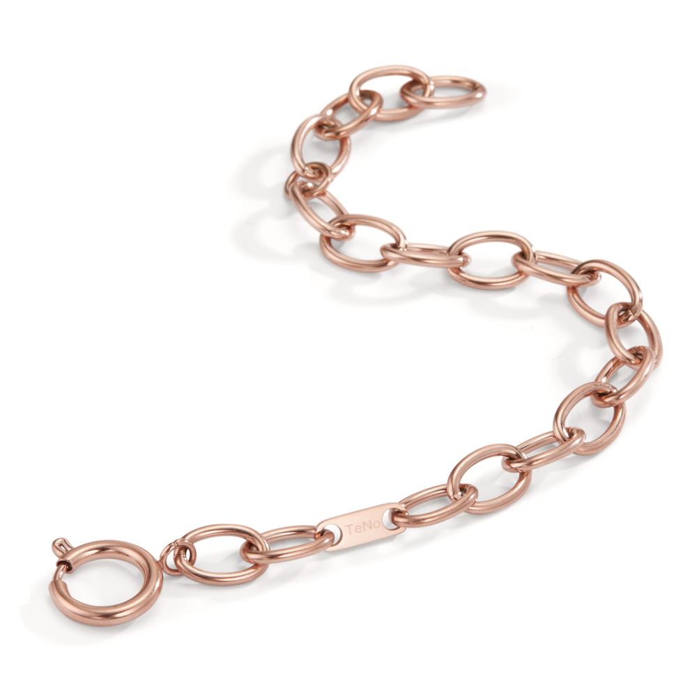 Armbånd Rustfrit stål rose IP belagt 16.5-21 cm