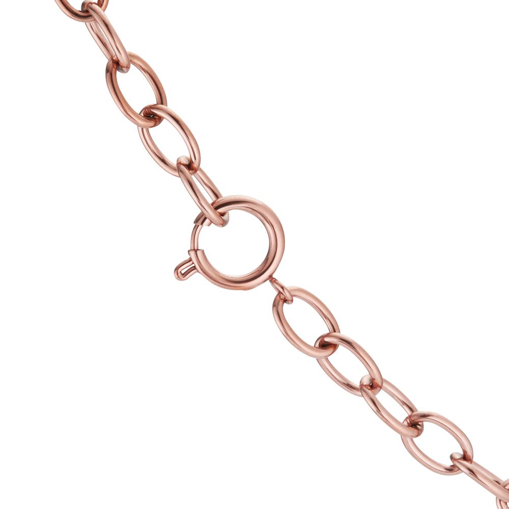 Collier Rustfrit stål rose IP belagt 43-48 cm