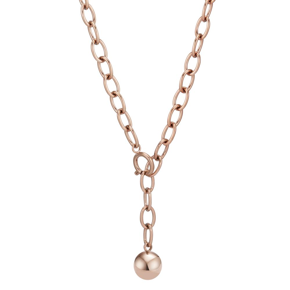 Collier Rustfrit stål rose IP belagt 55 cm