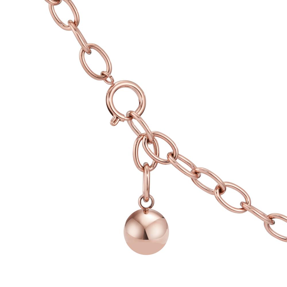 Collier Rustfrit stål rose IP belagt 55 cm