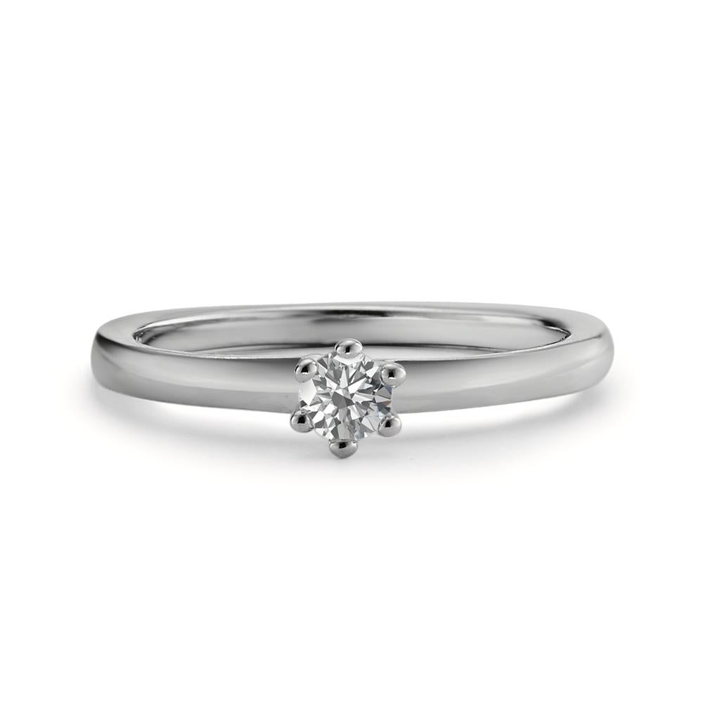 Solitaire ring 950 platin Diamant 0.15 ct, w-si