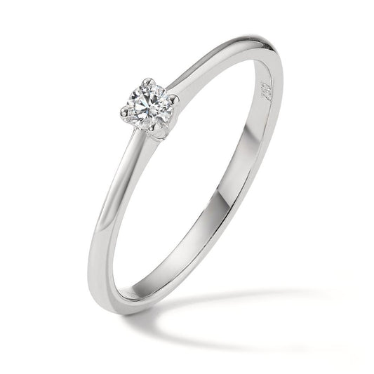 Solitaire ring 750/18K hvidguld Diamant 0.10 ct, w-si