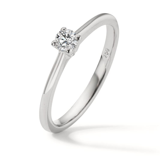 Solitaire ring 750/18K hvidguld Diamant 0.15 ct, w-si