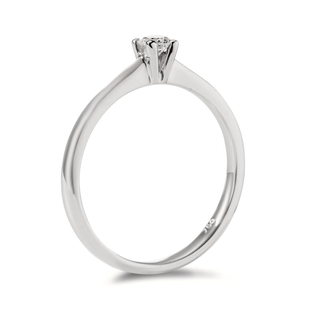 Solitaire ring 750/18K hvidguld Diamant 0.15 ct, w-si