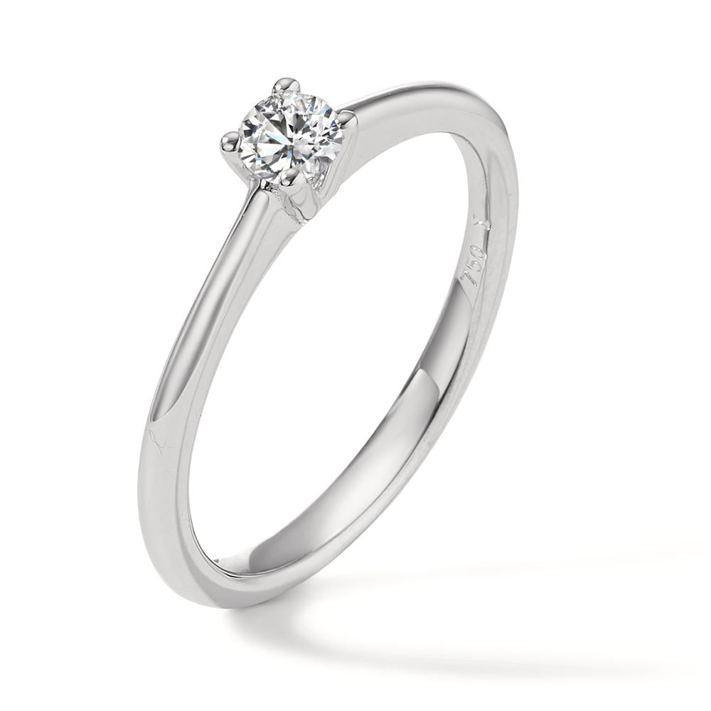 Solitaire ring 750/18K hvidguld Diamant 0.20 ct, w-si