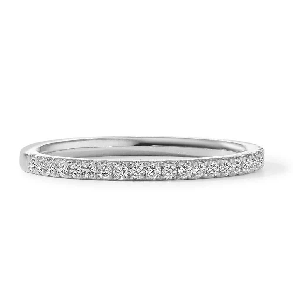 Memory ring 750/18K hvidguld Diamant 0.165 ct, 23 Sten , w-si