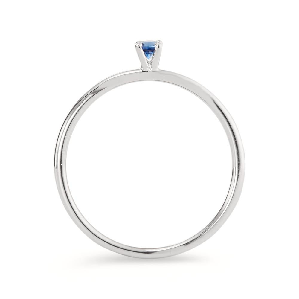 Solitaire ring 750/18K hvidguld Safir