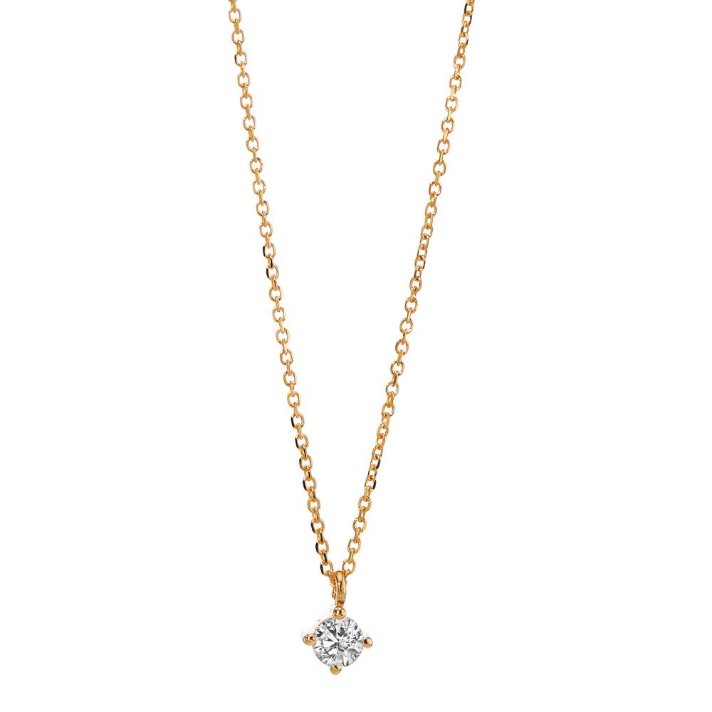 Collier 750/18K guld Diamant 0.10 ct, w-si 42-45 cm