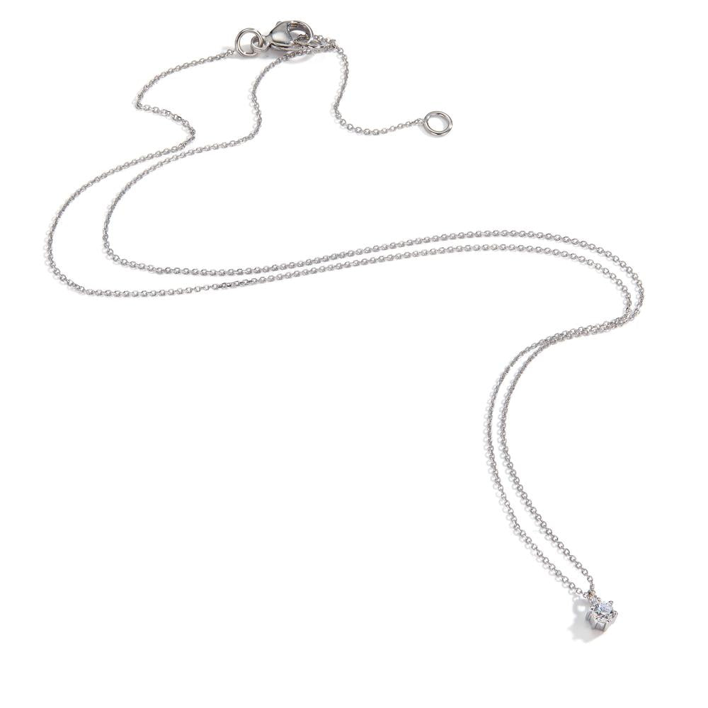 Collier 375/9K hvidguld Zirconia 42-45 cm