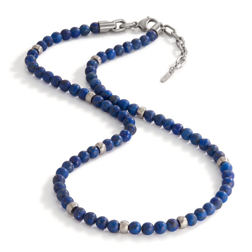 Collier Rustfrit stål Lapis lazuli 76 Sten 50 cm Ø6.5 mm