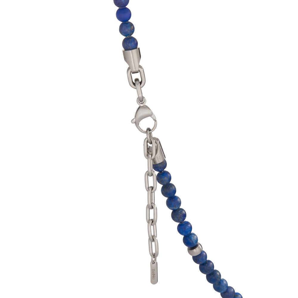 Collier Rustfrit stål Lapis lazuli 76 Sten 50 cm Ø6.5 mm