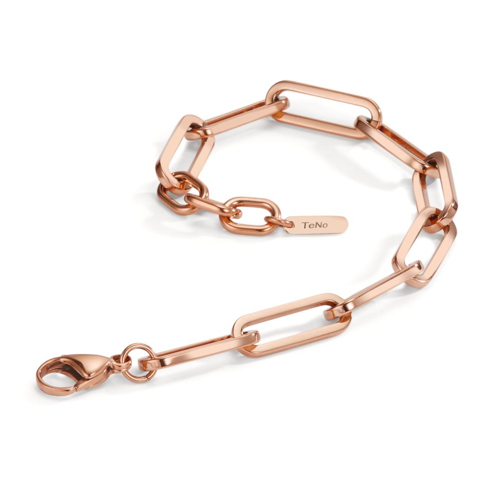 Armbånd Rustfrit stål rose IP belagt 16.5-21 cm