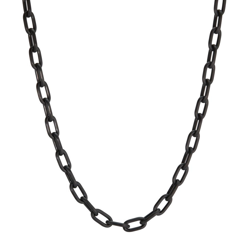 Collier Rustfrit stål sort IP belagt 45 cm