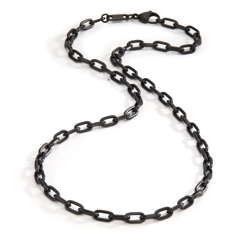 Collier Rustfrit stål sort IP belagt 45 cm