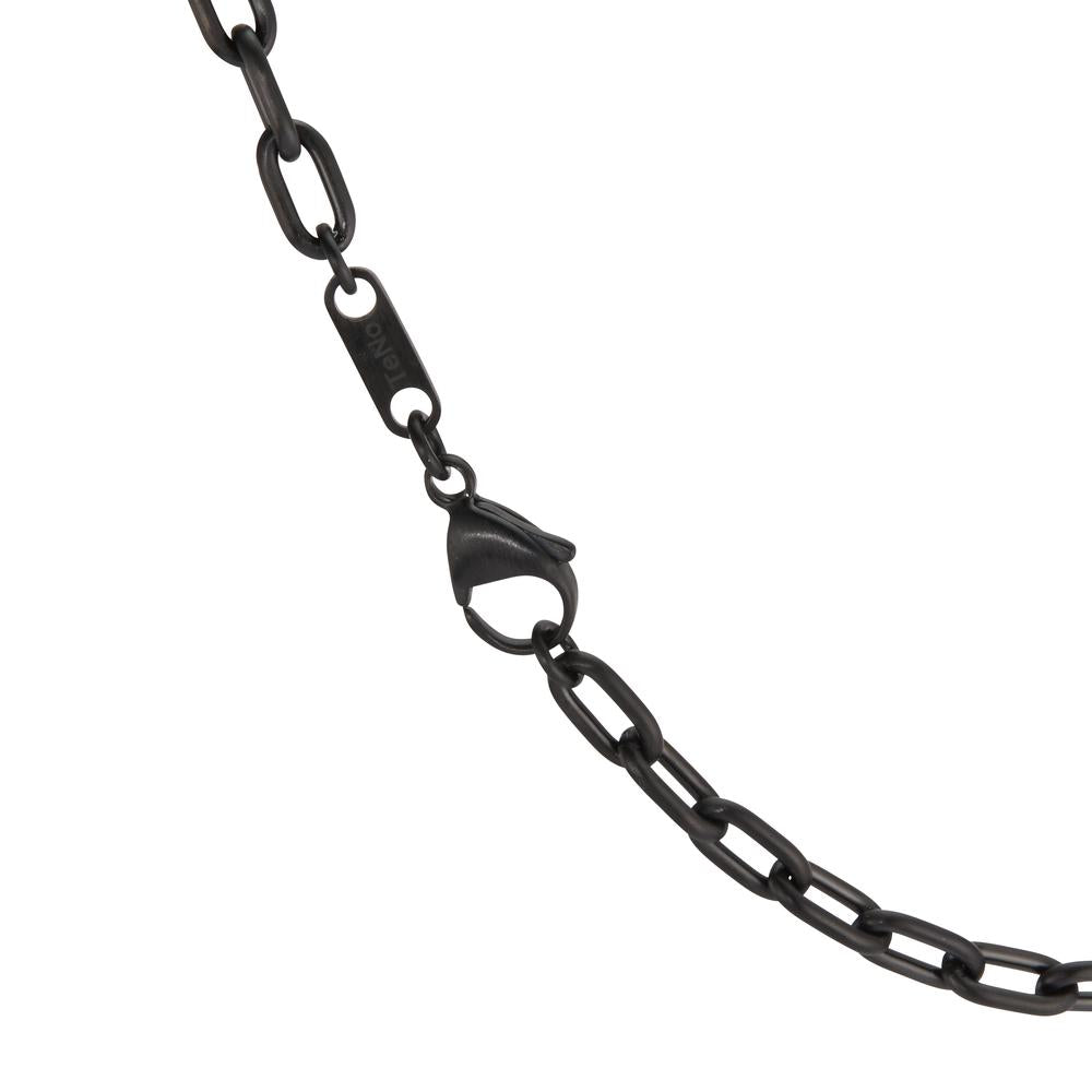 Collier Rustfrit stål sort IP belagt 45 cm