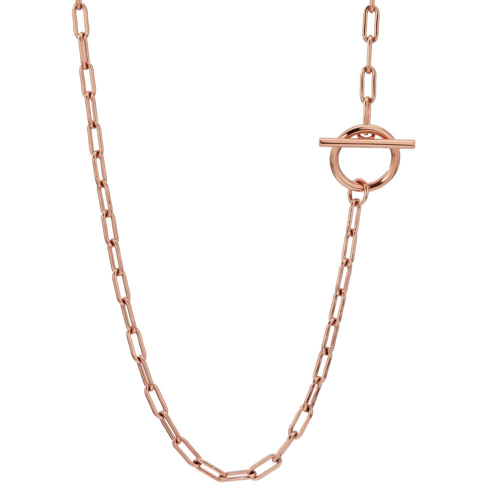 Collier Rustfrit stål rose IP belagt 44 cm