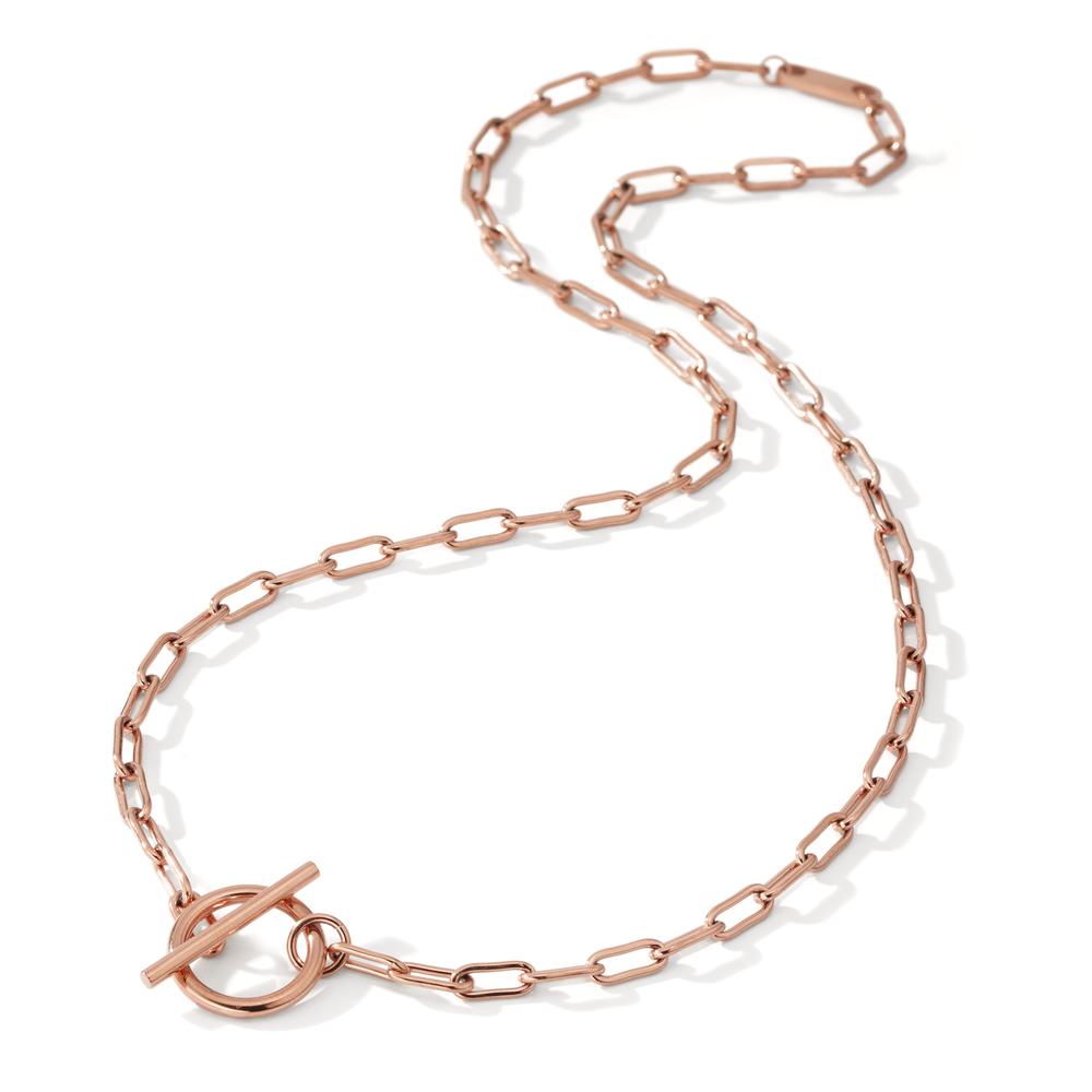 Collier Rustfrit stål rose IP belagt 44 cm