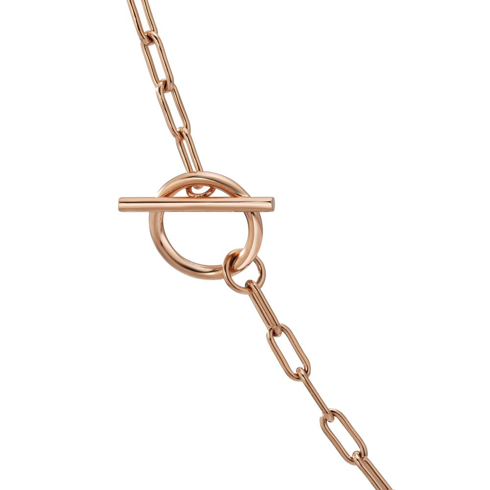 Collier Rustfrit stål rose IP belagt 44 cm