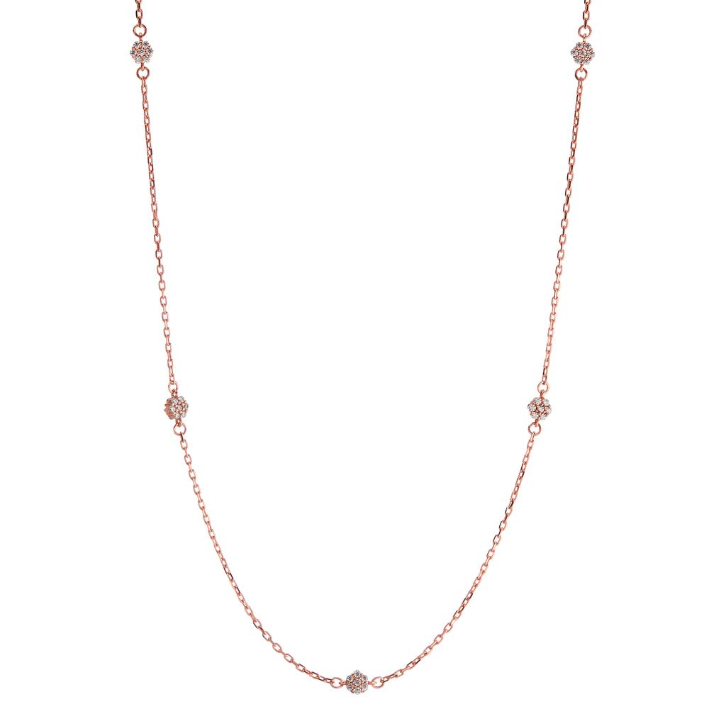 Collier 585/14 K rødguld Zirconia 35 Sten 42-45 cm