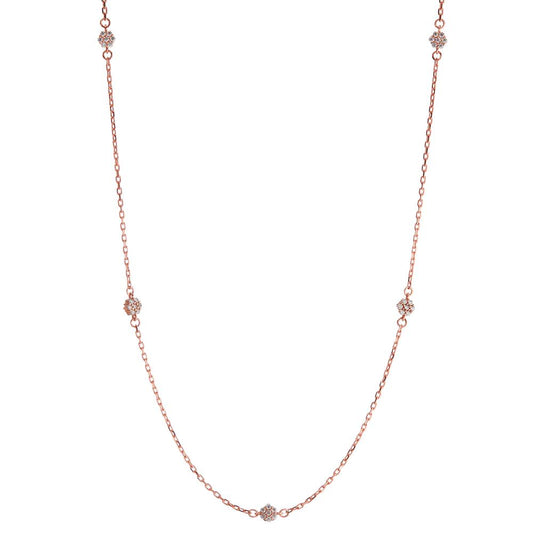 Collier 585/14 K rødguld Zirconia 35 Sten 42-45 cm