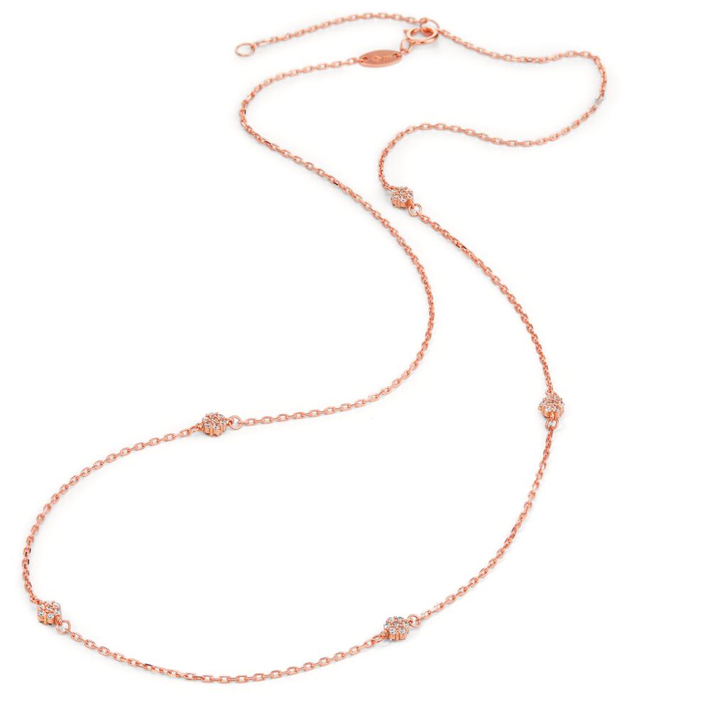 Collier 585/14 K rødguld Zirconia 35 Sten 42-45 cm