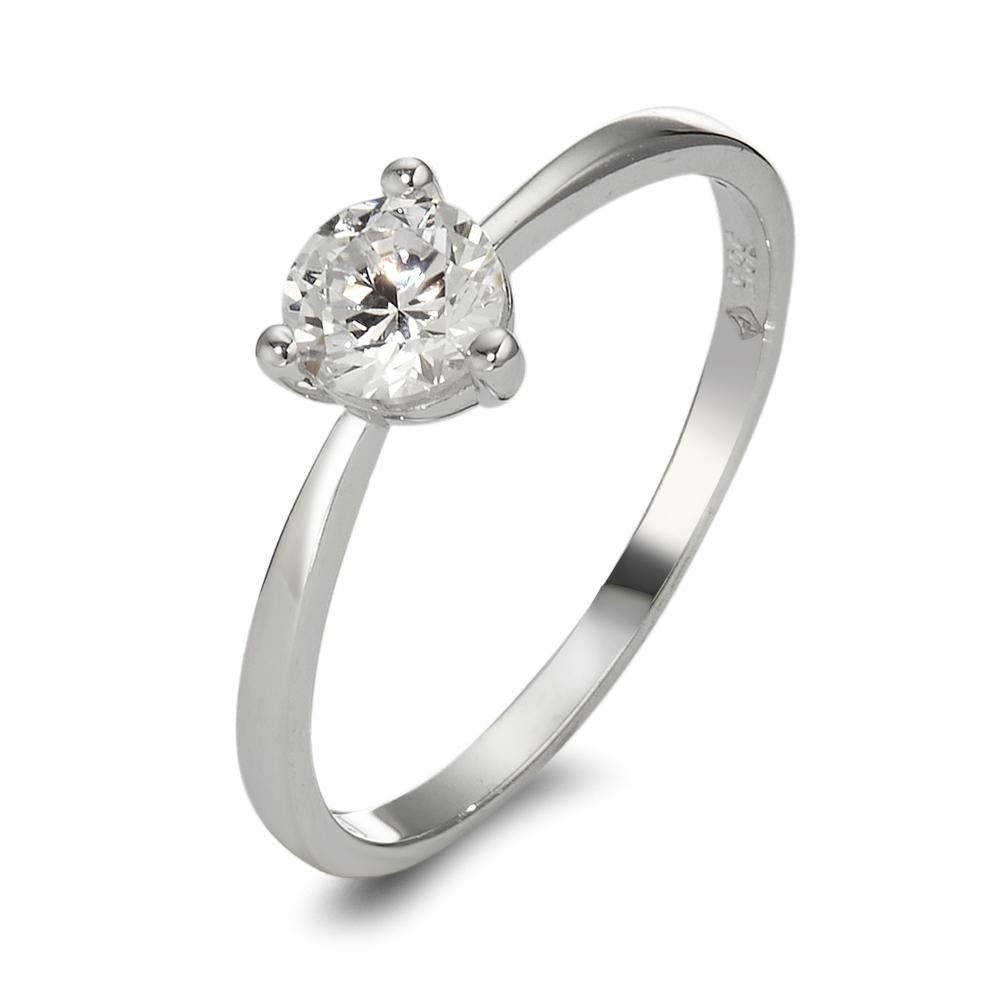 Solitaire ring 585/14 K hvidguld Zirconia Ø4.5 mm