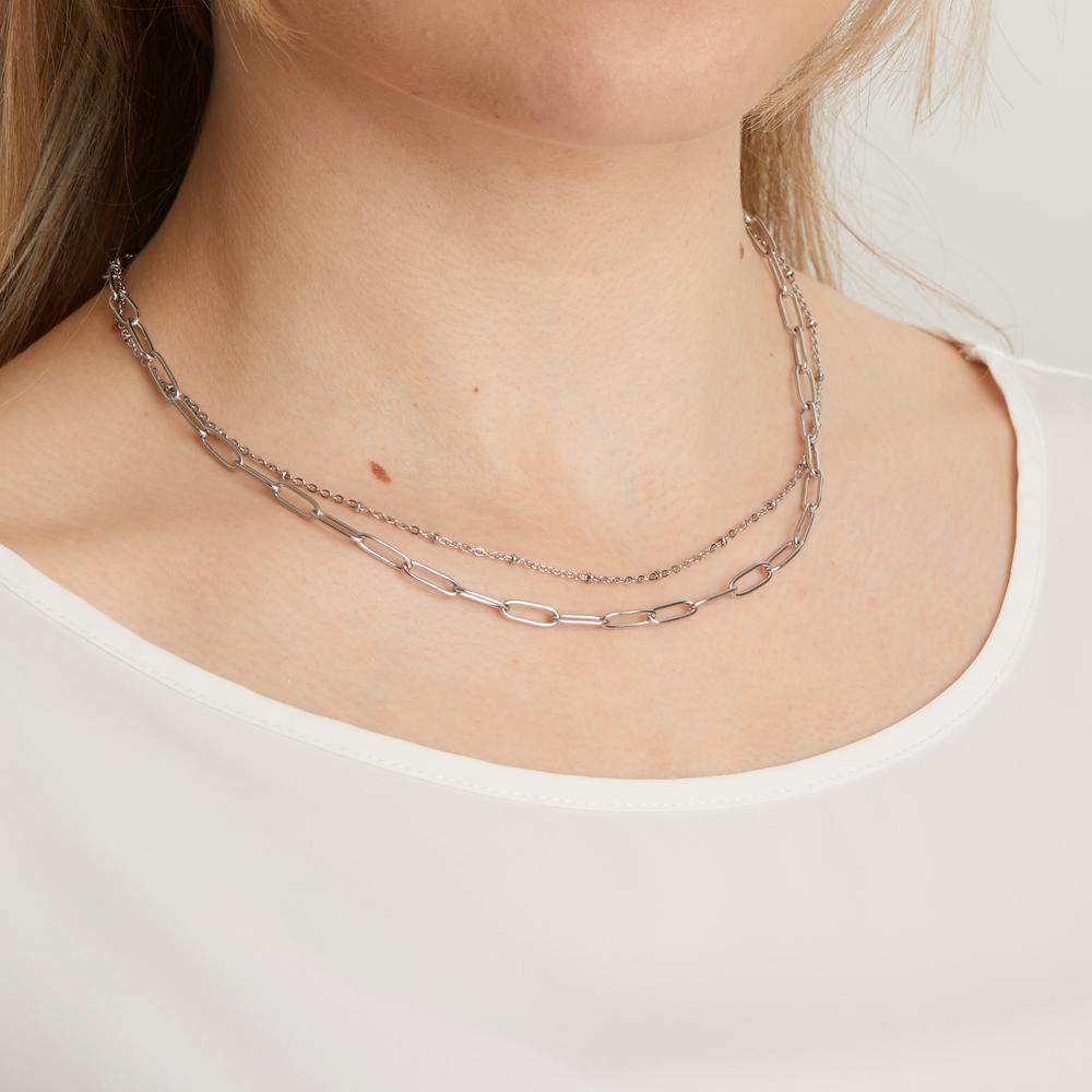 Collier Rustfrit stål 43-46 cm