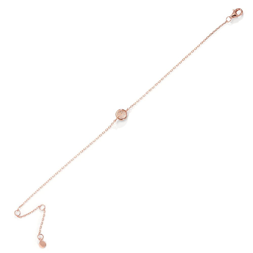 Armbånd Sølv Zirconia rose forgyldt 17-20 cm Ø6.5 mm