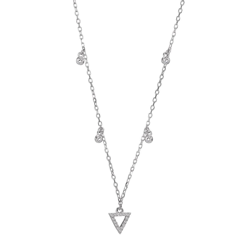 Collier Sølv Zirconia rhodineret 42-45 cm