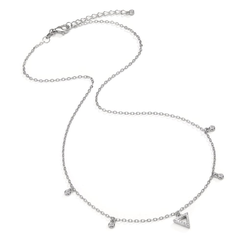 Collier Sølv Zirconia rhodineret 42-45 cm