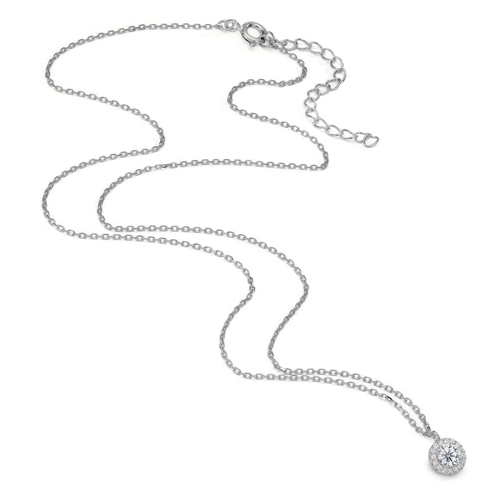 Collier Sølv Zirconia rhodineret 42-45 cm