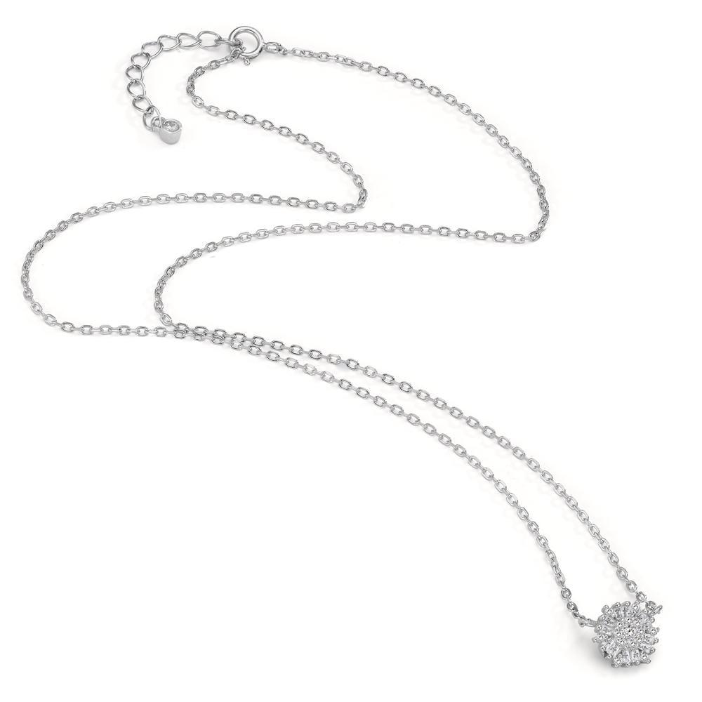 Collier Sølv Zirconia rhodineret 42-45 cm