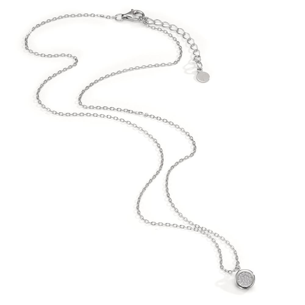 Collier Sølv Zirconia rhodineret 42-45 cm Ø6.5 mm