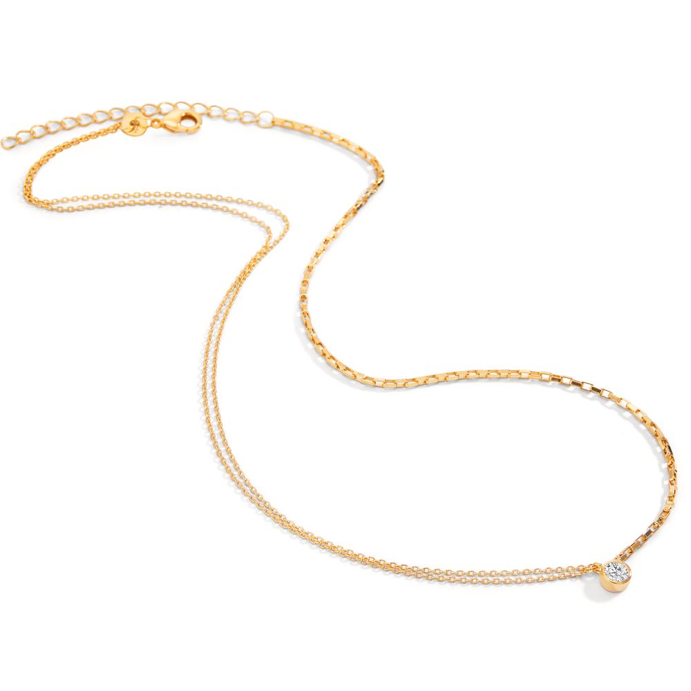 Collier Bronze Zirconia forgyldt 40-45 cm