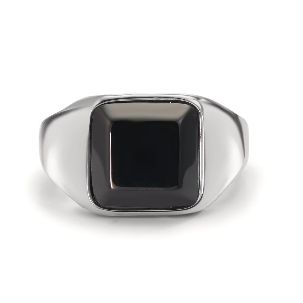 Fingerring Rustfrit stål Onyx