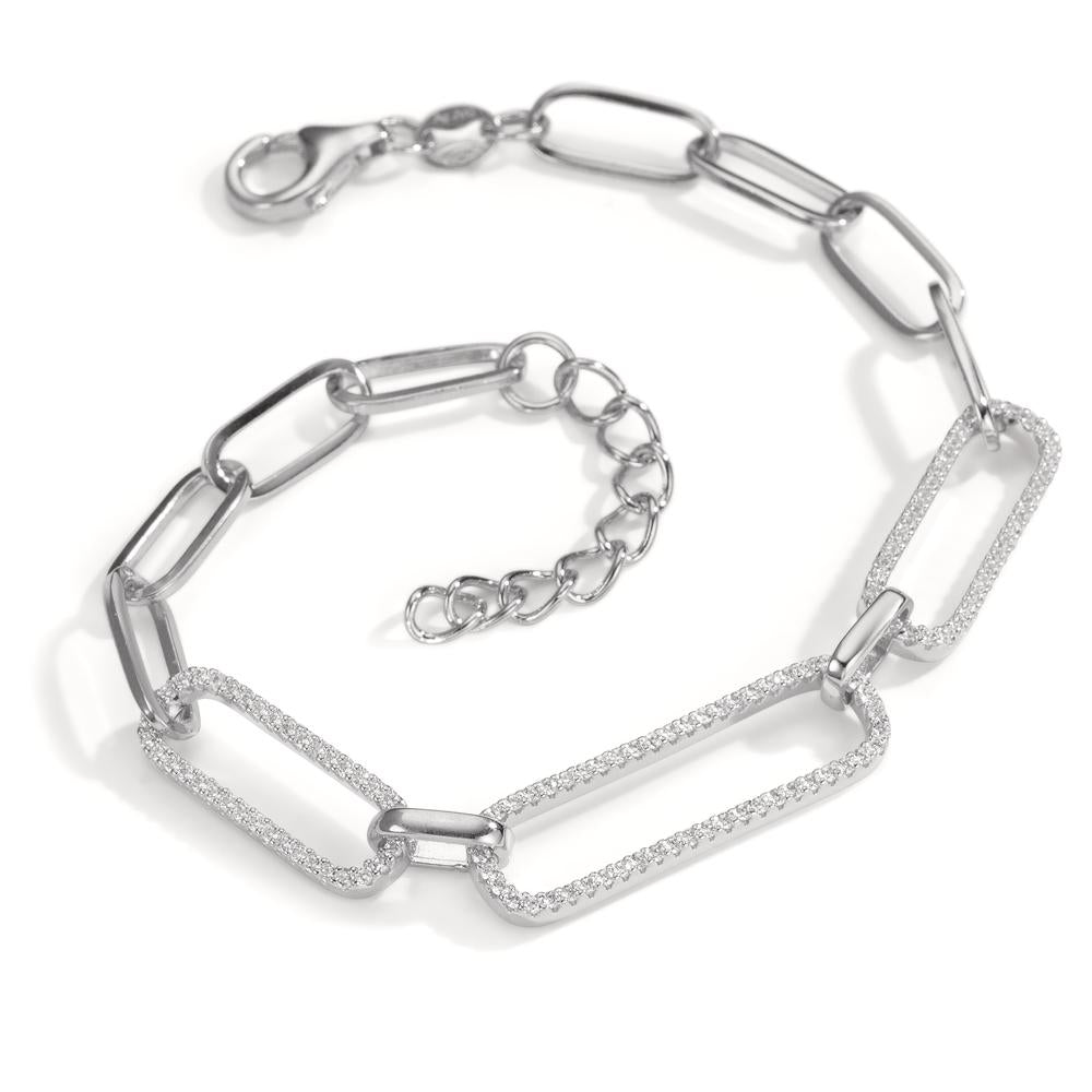 Armbånd Sølv Zirconia rhodineret 15.5-20 cm