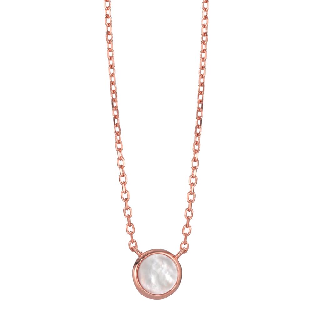 Collier Sølv rose forgyldt Perlemor 40-45 cm Ø8 mm