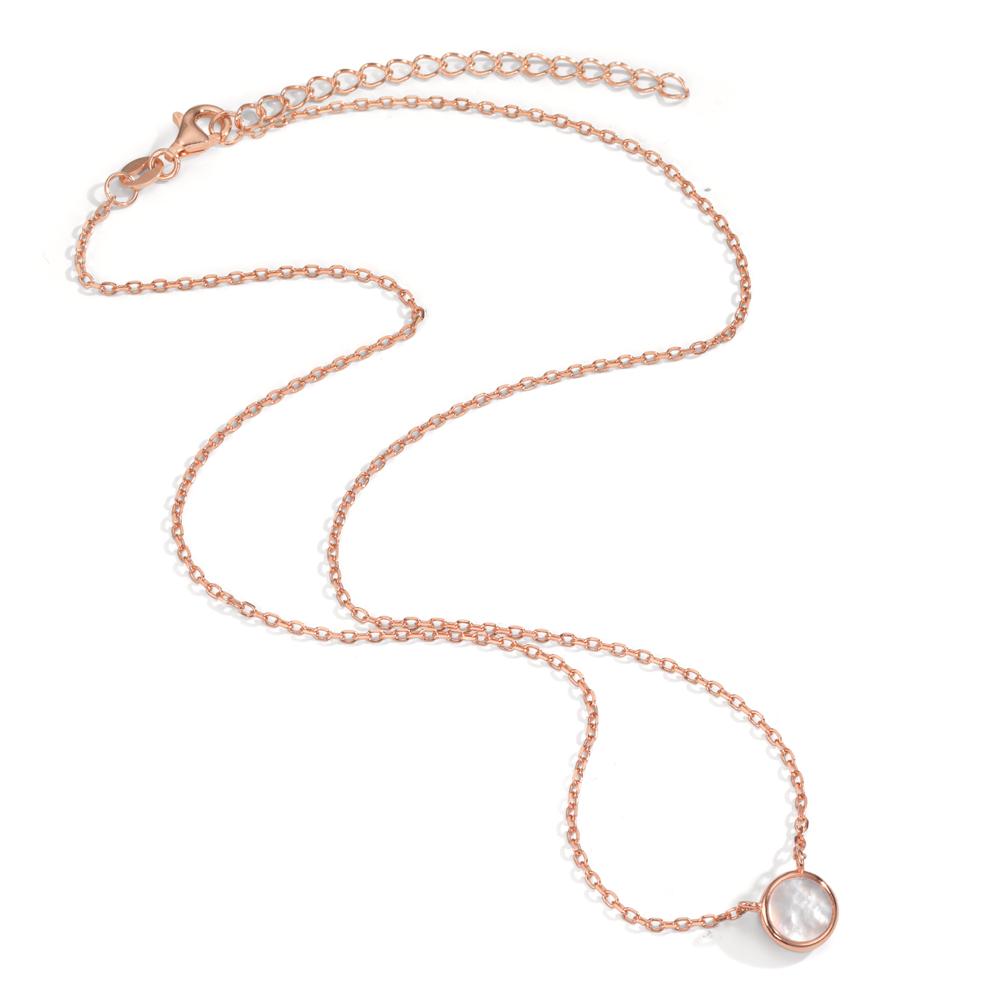 Collier Sølv rose forgyldt Perlemor 40-45 cm Ø8 mm