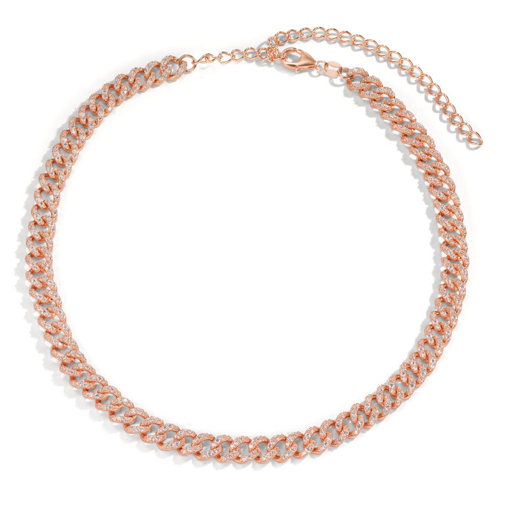 Collier Sølv Zirconia forgyldt 37-45 cm