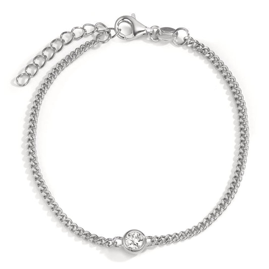 Armbånd Sølv Zirconia rhodineret 16-19 cm