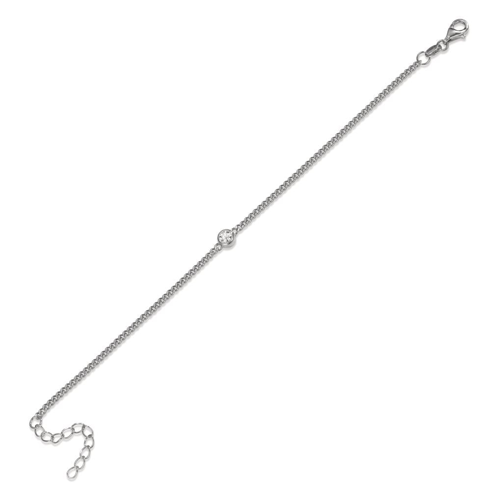 Armbånd Sølv Zirconia rhodineret 16-19 cm