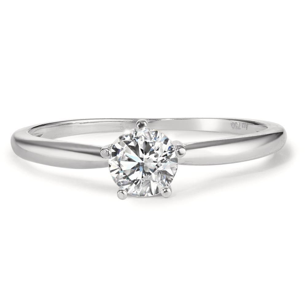 Solitaire ring 750/18K hvidguld Zirconia Ø5.5 mm